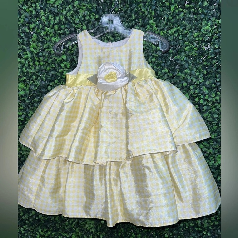 Baby Girl Size 9Months Special Occasion Yellow Dress By Cherokee